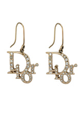 Christian Dior Oblique Silver Earrings 