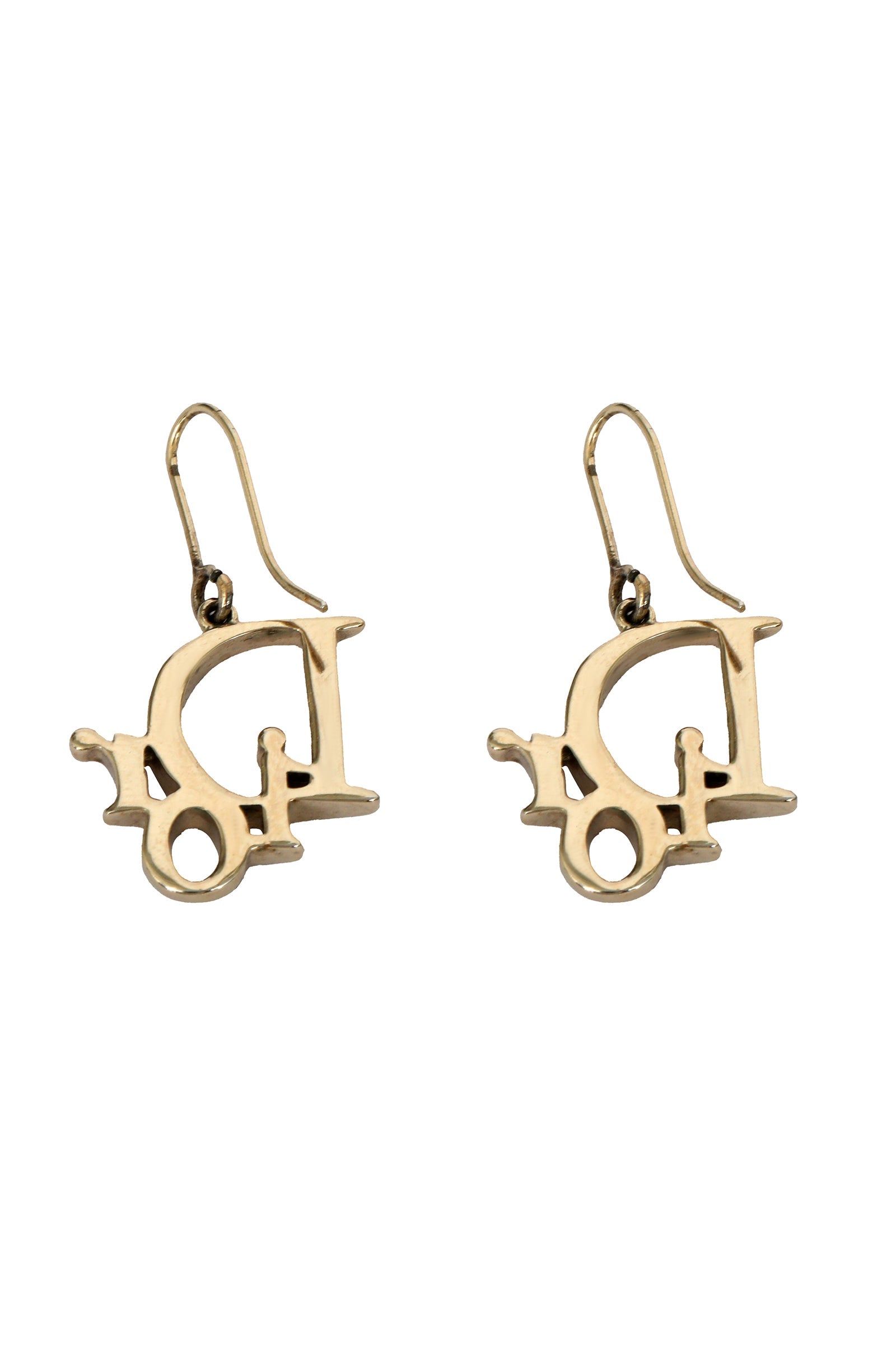 Christian Dior Oblique Silver Earrings 