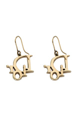 Christian Dior Oblique Silver Earrings 