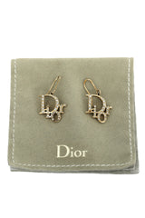 Christian Dior Oblique Silver Earrings 