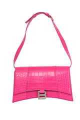 Balenciaga Bb Hot Pink Hourglass Baguette Bag