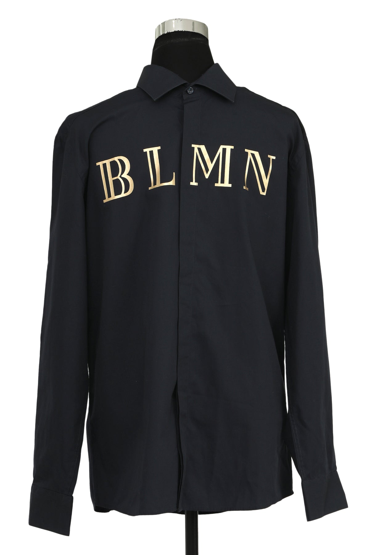Balmain Size L Golden Logo Shirt