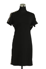 Karl Lagerfeld Size M Black Logo Dress 