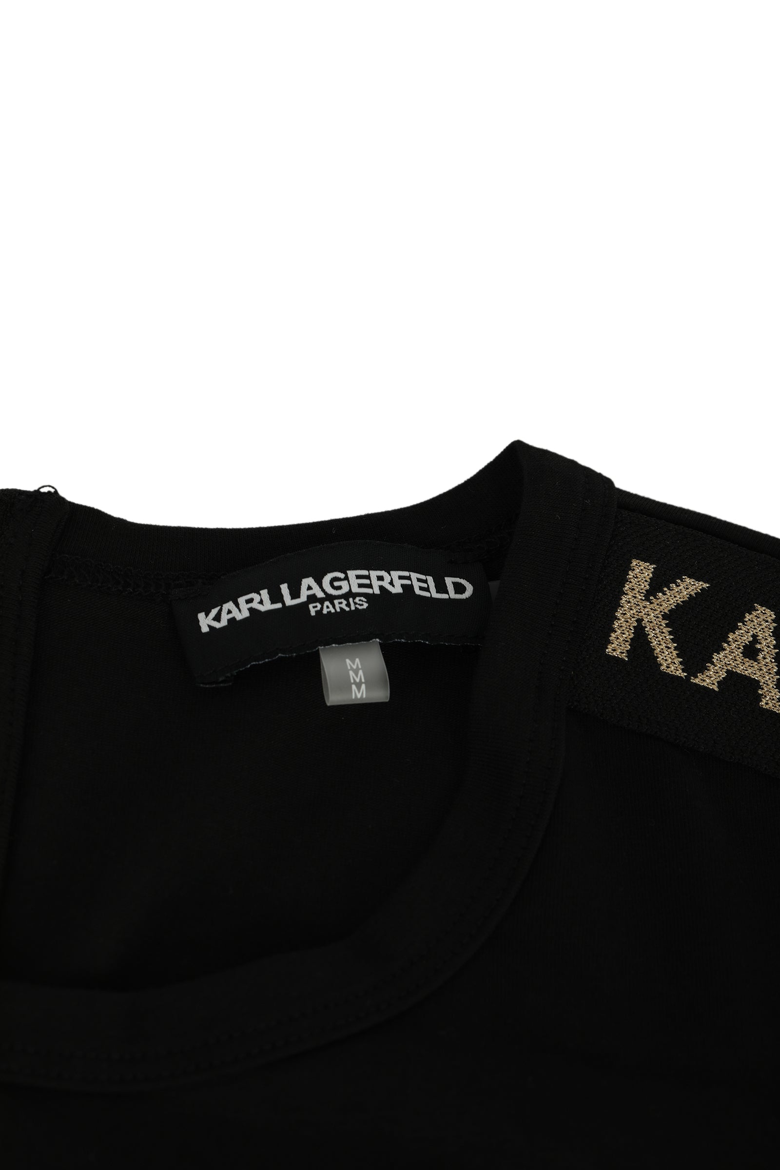 Karl Lagerfeld Size M Black Logo Dress 