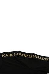 Karl Lagerfeld Size M Black Logo Dress 