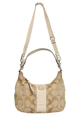 Coach Monogram Beige Shoulder Bag 