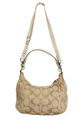 Coach Monogram Beige Shoulder Bag 