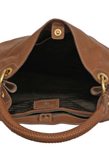 Prada Vitello Diano Brown Leather Tote Bag 
