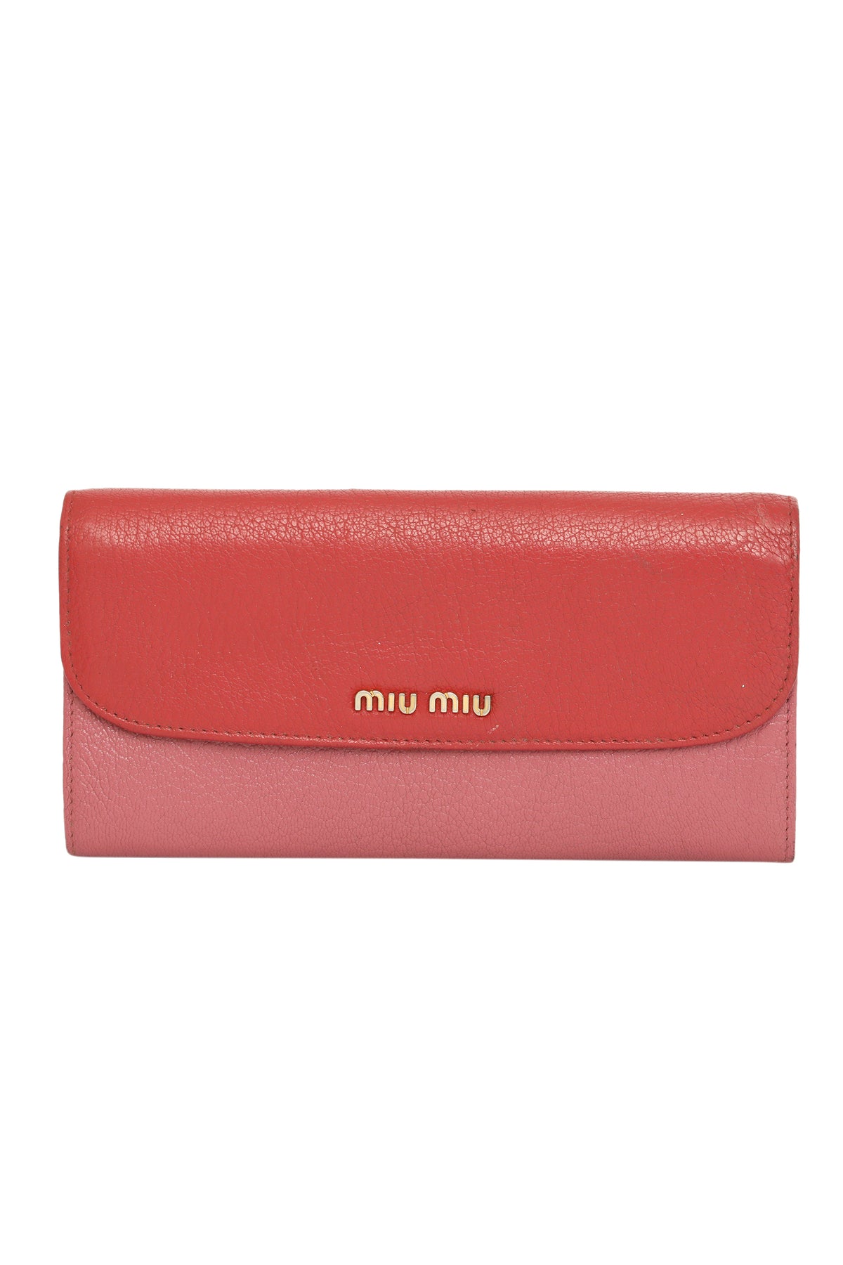Miu Miu Madras Bicolor Flap Fuoco Bruyere Wallet
