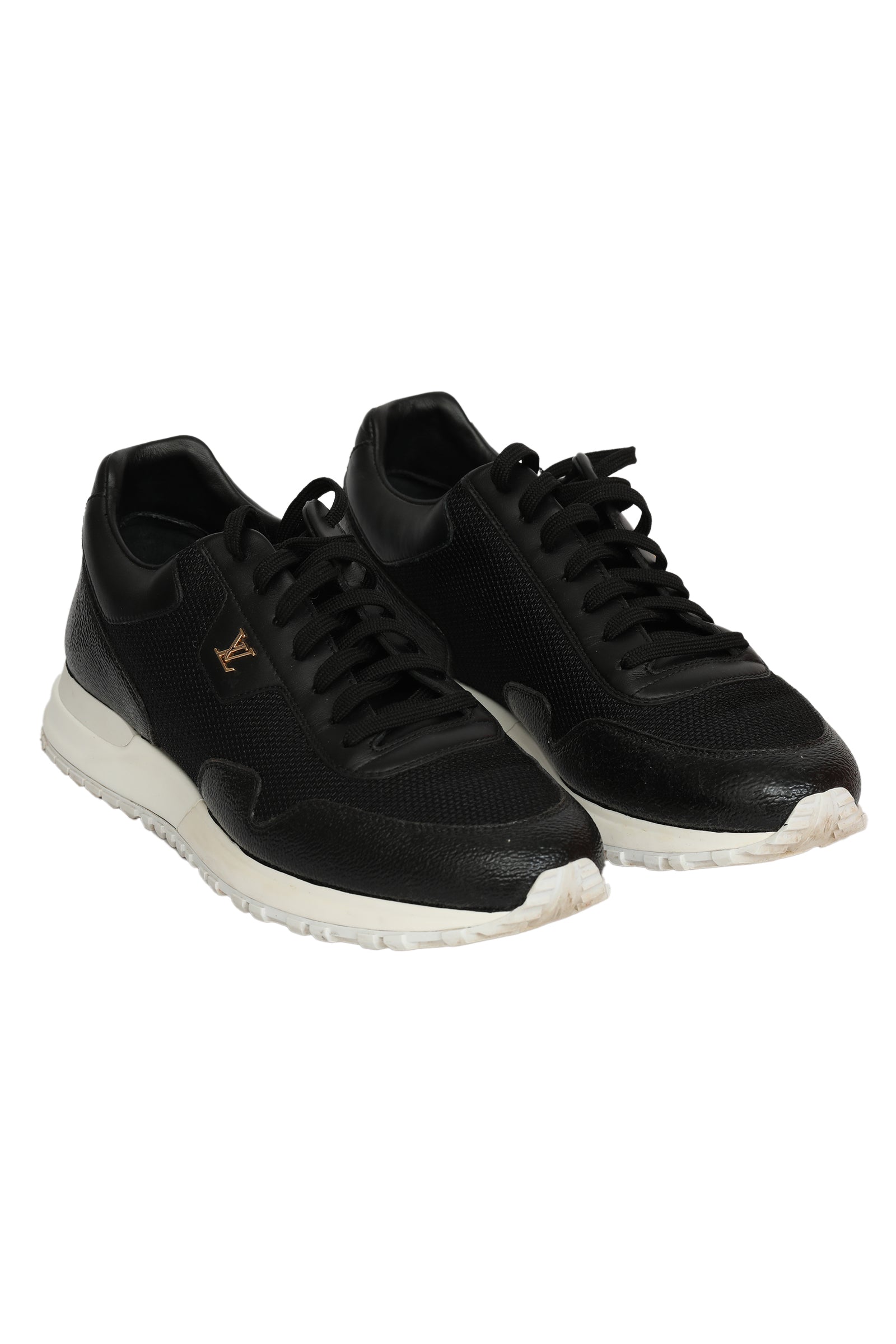 Louis Vuitton EU 41 Black Leather Run Away Low Top Sneakers 