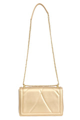Dolce & Gabbana Devotion Quilted Golden Leather Crossbody Bag 