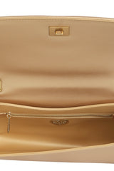 Dolce & Gabbana Devotion Quilted Golden Leather Crossbody Bag 