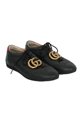 Gucci Size 7 Gg Logo Low Web Top Trainers
