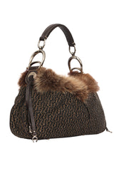 Aigner Fur Trimmed Shoulderbag