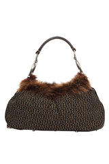 Aigner Fur Trimmed Shoulderbag