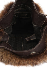 Aigner Fur Trimmed Shoulderbag