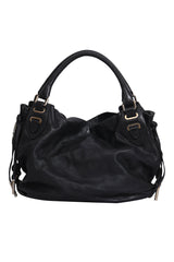 Bally Black Leather Hobo Bag 