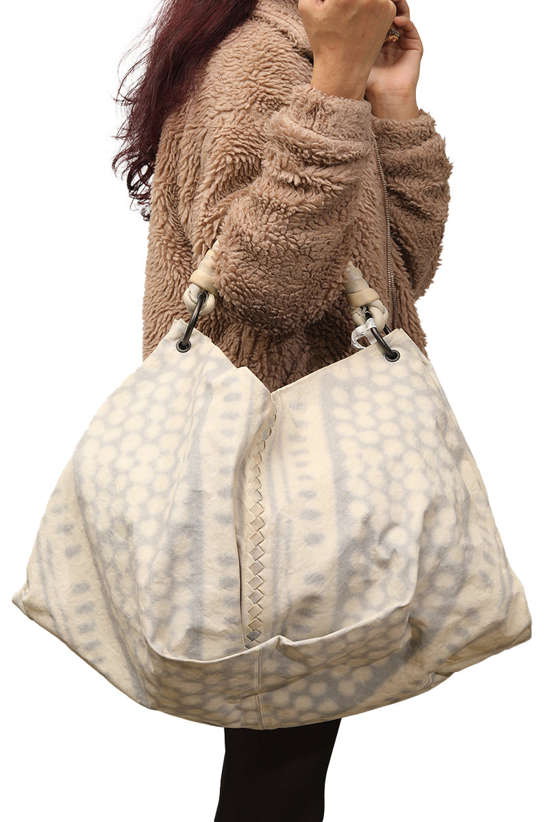 Bottega Veneta Grey Tie Dye Aquilone Leather Bag 