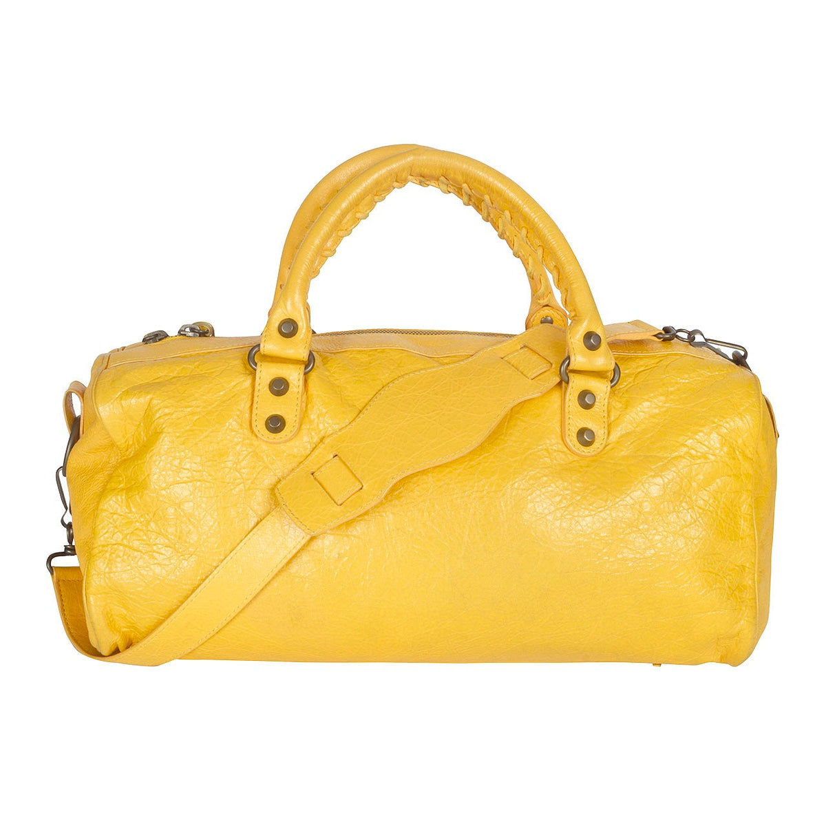Balenciaga Papier Yellow Bowling Bag 