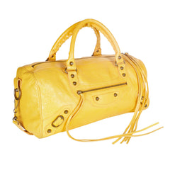 Balenciaga Papier Yellow Bowling Bag 