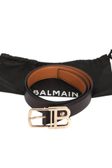 Balmain Logo Buckle 110 Cms Reversible Belt 