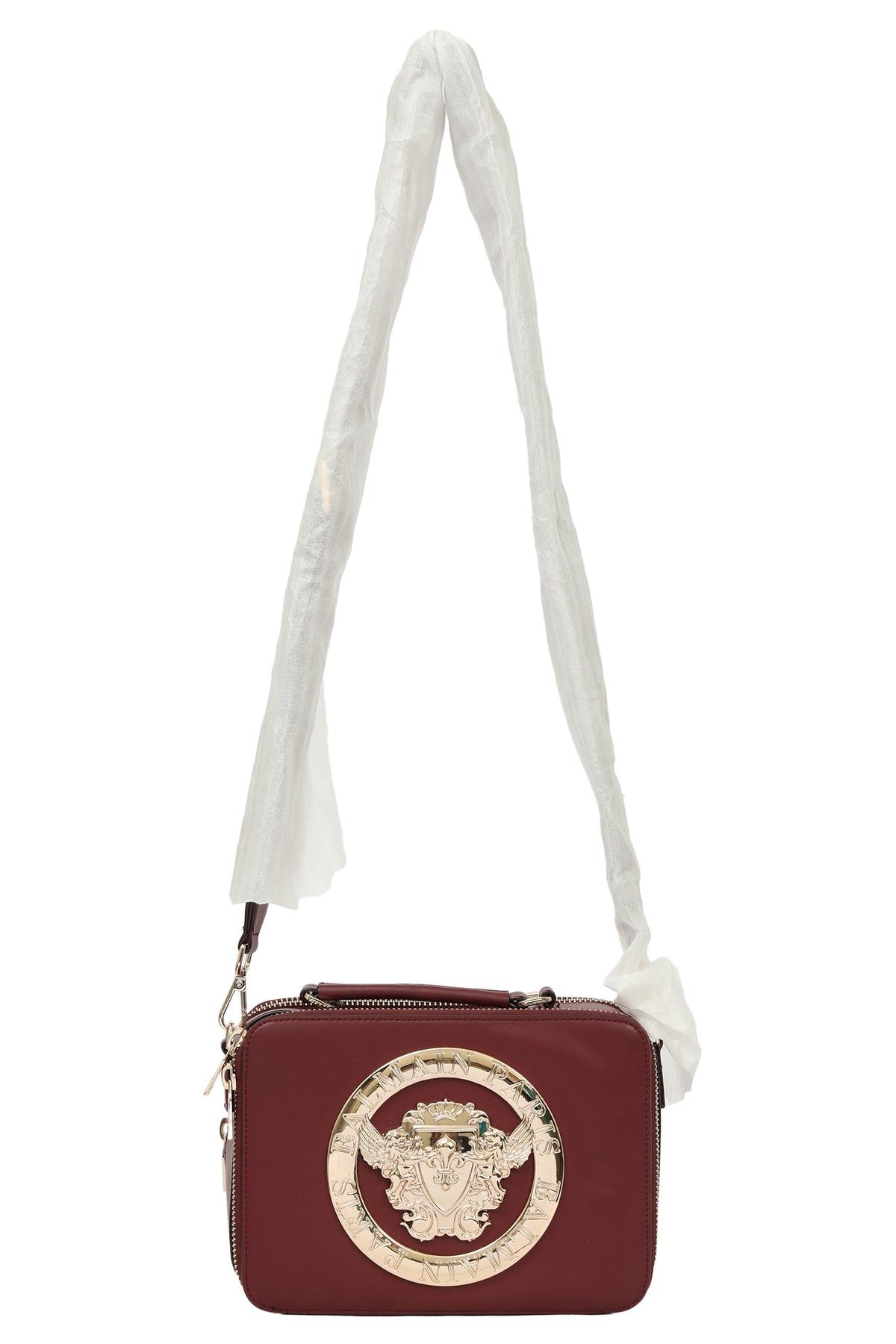 Balmain Gold Plaque Logo Handbag 