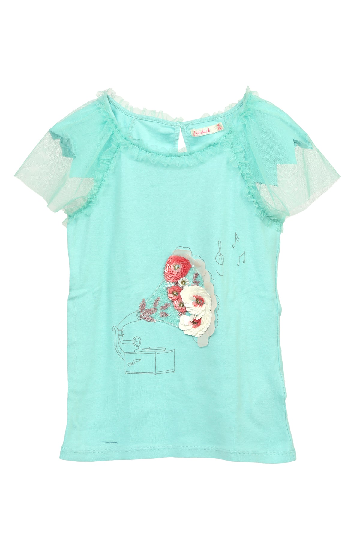 Billie Blush Size 10 Blue Melody Frill Kids Top