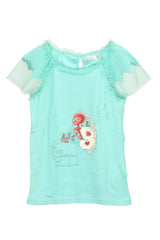 Billie Blush Size 10 Blue Melody Frill Kids Top