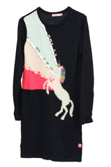 Billie Blush Size 6 Strick Kleidunicorn Navy Blue Kids Sweater Dress