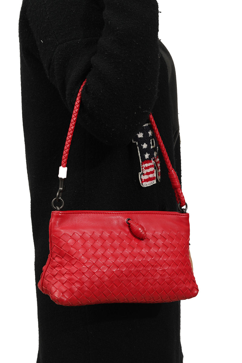 Bottega Veneta Intrecciato Red Bag 