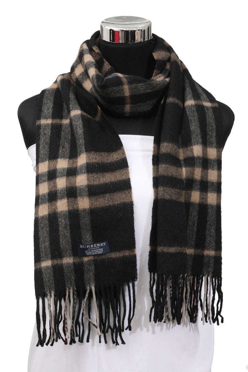 Burberry Black/Beige Cashmere Scarf 