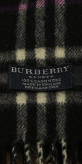 Burberry Black Check Cashmere Muffler 