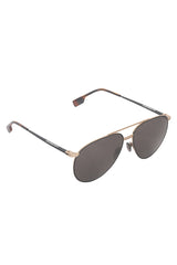 Burberry Black Logo Aviator Sunglasses 