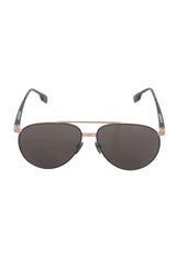 Burberry Black Logo Aviator Sunglasses 