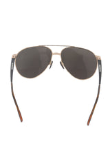 Burberry Black Logo Aviator Sunglasses 