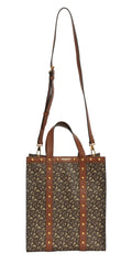 Burberry Monogram E-Canvas Portrait Tote Bag 