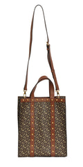 Burberry Monogram E-Canvas Portrait Tote Bag 