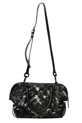 Burberry Floral And Plaid Black Bag 