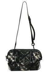Burberry Floral And Plaid Black Bag 