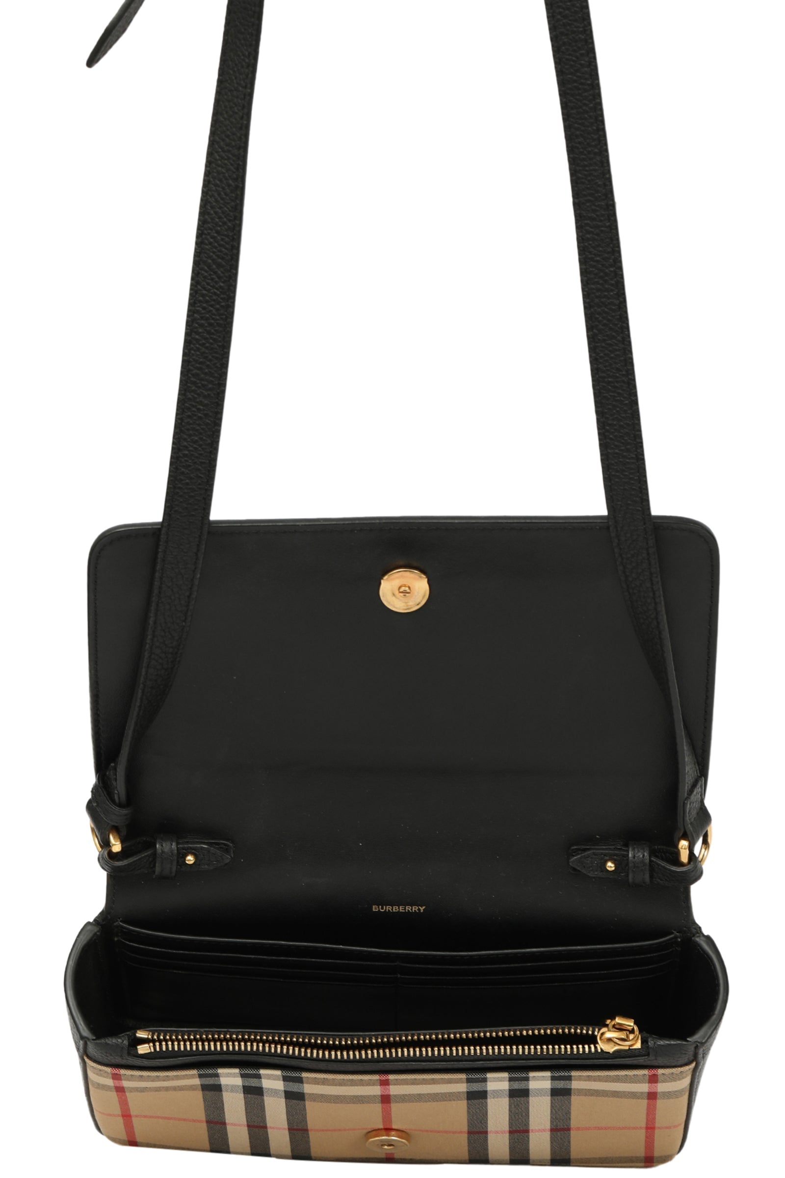 Burberry Hampshire Vintage Check Crossbody Bag 