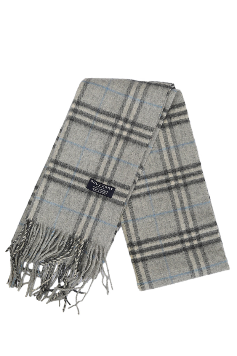 Burberry Light Grey Cashmere Scarf 