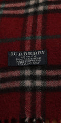 Burberry Black/Red Wool Cashmere Muffler 