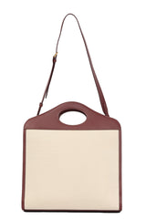 Burberry White/Brown Pocket Tote Bag 