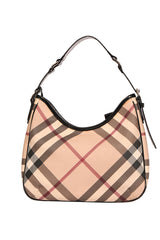 Burberry Coated Canavas Small Nova Check Barton Hobo 