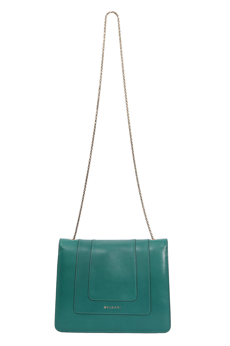 Bvlgari Green Serpenti Forever Shoulder Bag 