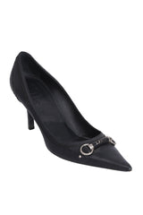 Christian Dior Leather Whipstitch Trim Pumps 