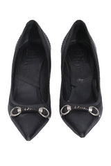 Christian Dior Leather Whipstitch Trim Pumps 