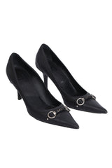 Christian Dior Leather Whipstitch Trim Pumps 