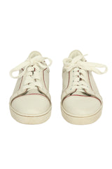 Christian Louboutin Size EU-36 White Vieira Orlato Leather Sneakers