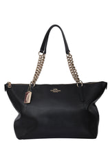 Coach Cammie Chain Tote Bag In Black 